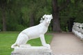 Moscow Russia. Museum-Estate Arkhangelskoye. Stone dog